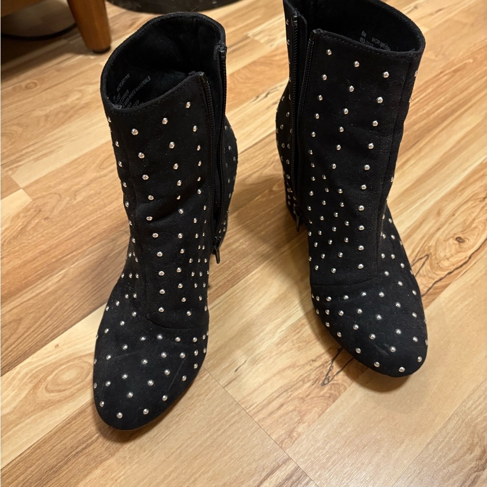 Black Studded Ankle Boots